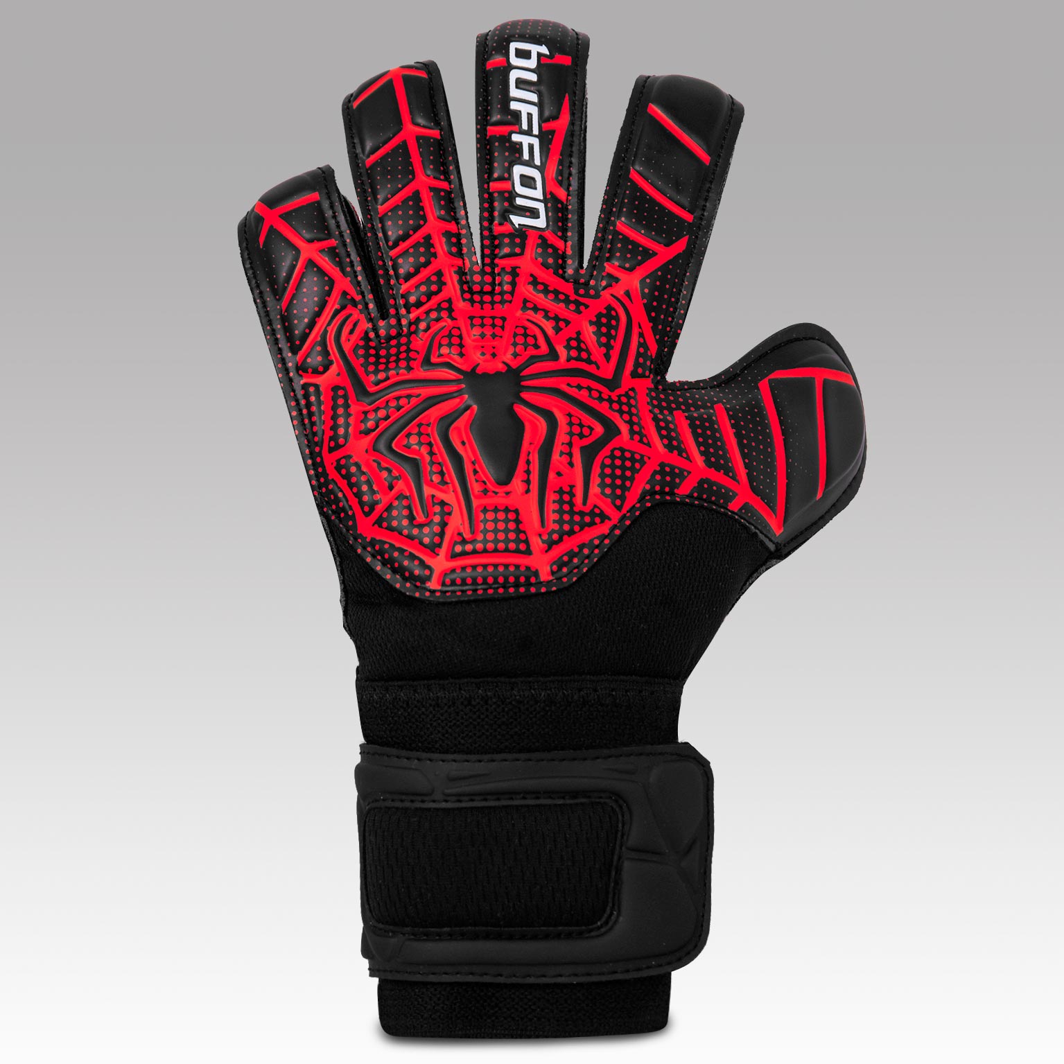 GUANTES BUFFON KIDS SEMI PRO SPIDER NEGRO/ROJO TALLA 4-5-6