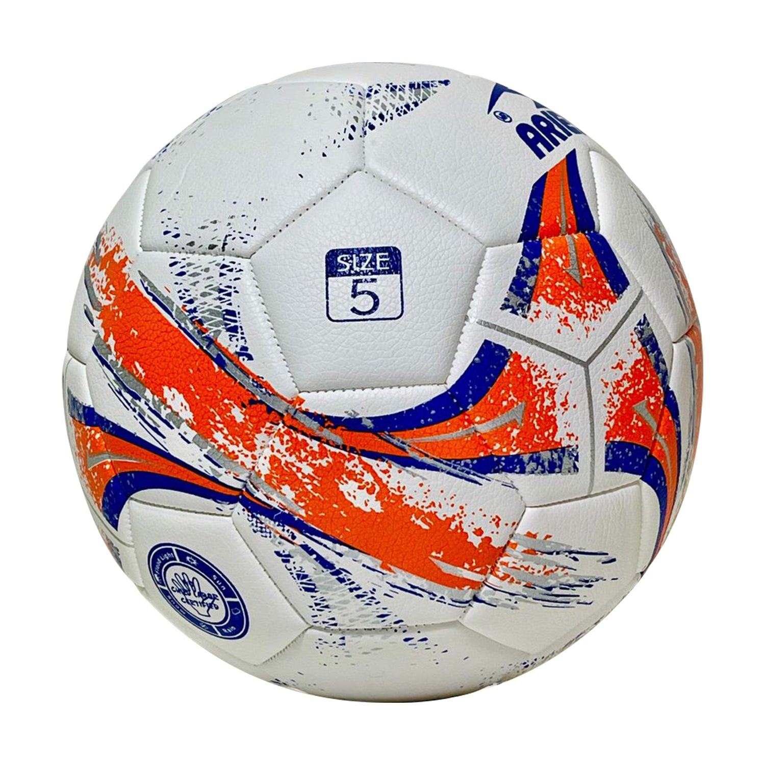 PELOTA DE FÚTBOL ARIES FOAM SIZE 5 BLANCO/AZUL/NARANJA