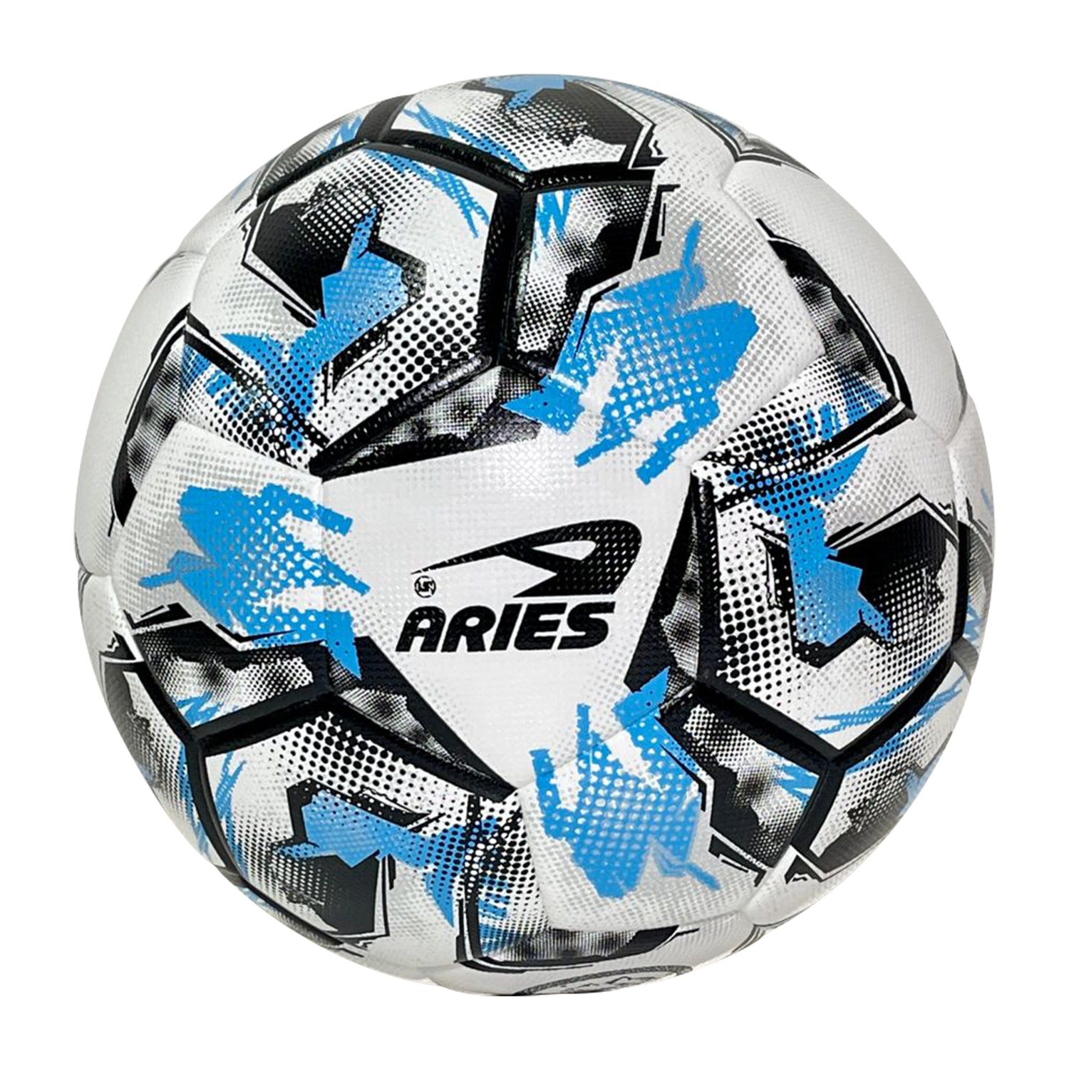 PELOTA DE FÚTBOL ARIES TERMOSELLADO PROFESIONAL SIZE 5 BLANCO/AZUL/NEGRO