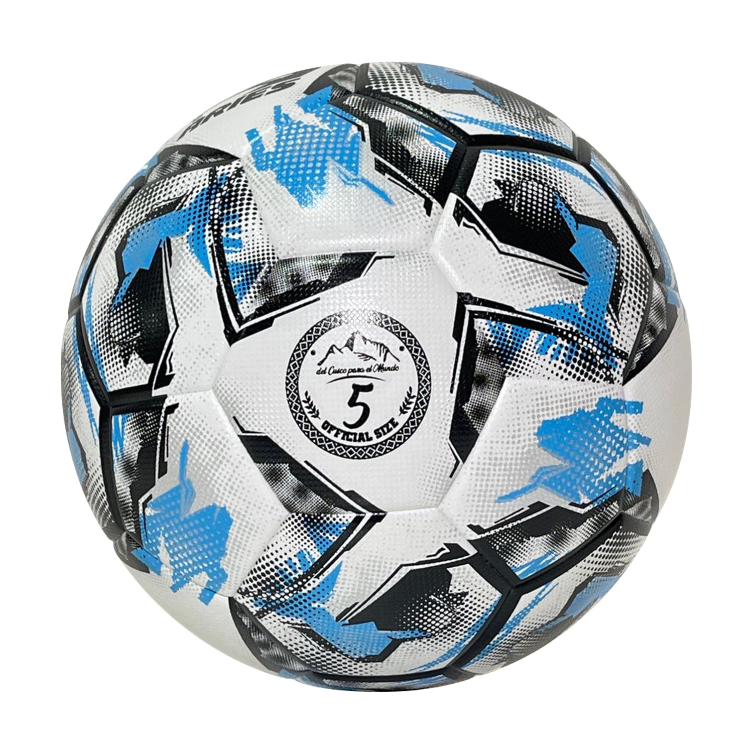 PELOTA DE FÚTBOL ARIES TERMOSELLADO PROFESIONAL SIZE 5 BLANCO/AZUL/NEGRO