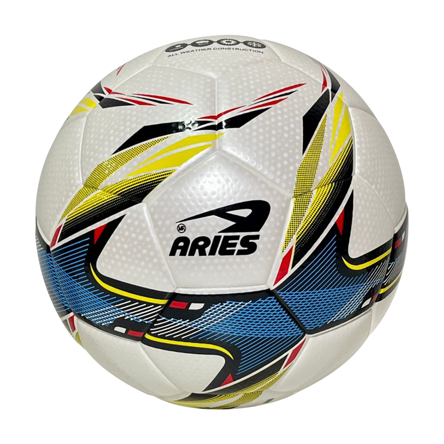 PELOTA DE FÚTBOL ARIES TOP QUALITY PROFESIONAL SIZE 5 BLANCO/AZUL