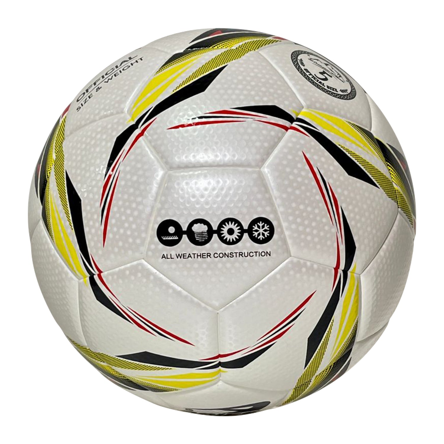 PELOTA DE FÚTBOL ARIES TOP QUALITY PROFESIONAL SIZE 5 BLANCO/AZUL