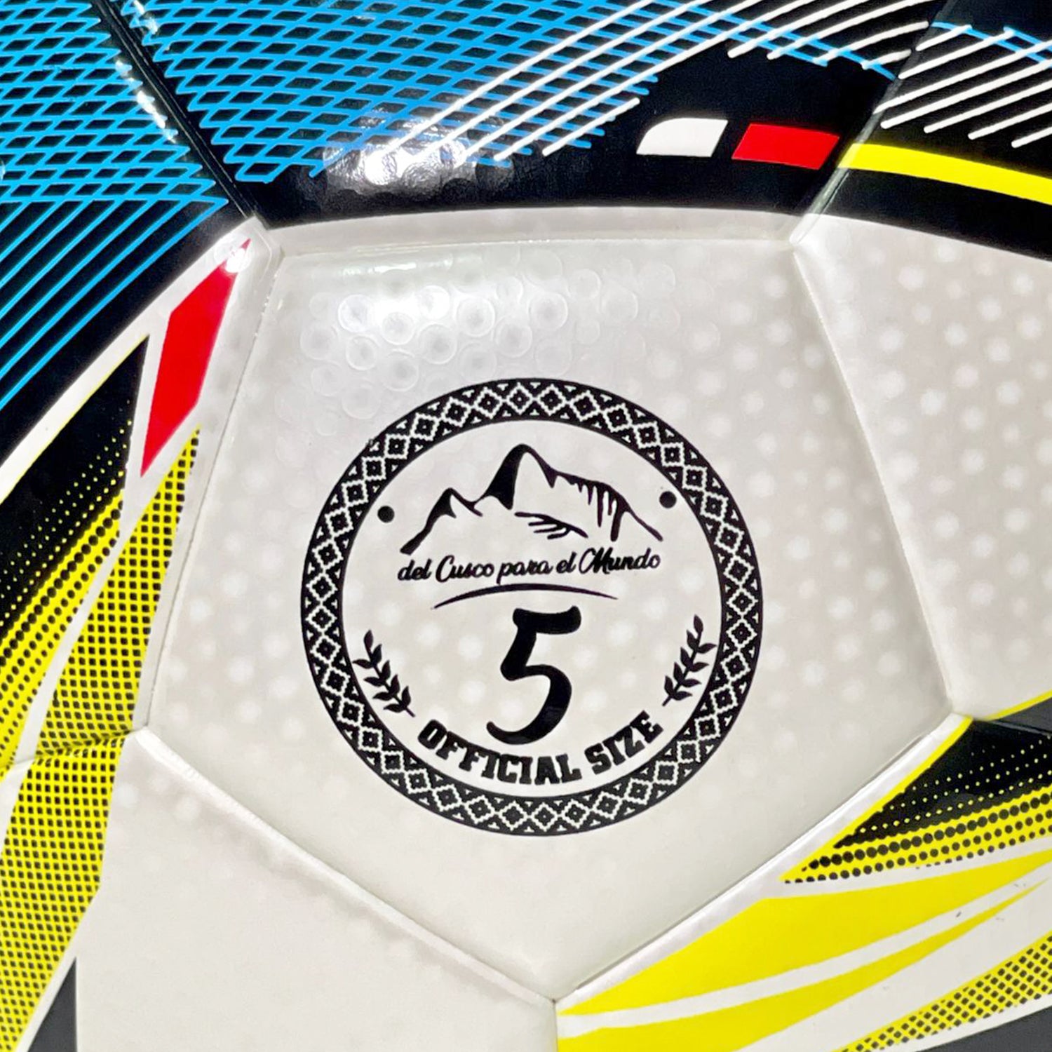 PELOTA DE FÚTBOL ARIES TOP QUALITY PROFESIONAL SIZE 5 BLANCO/AZUL